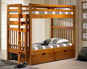 Sacramento Bunk Bed w/Short Ladder Pecan by Innovations