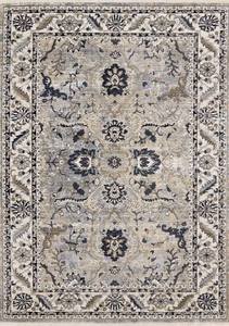 Samira Traditional Cream Blue Border Rug by Kalora