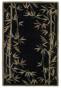 Sparta Black Bamboo Border Area Rug by KAS Rugs