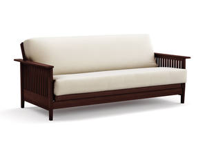 Futon Frame - Full Size - Denali Dark Cherry Wall Hugger by Strata Furniture