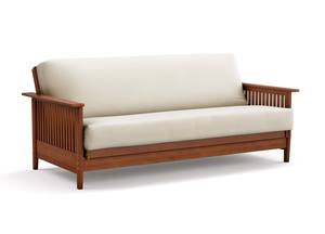 Futon Frame - Full Size - Denali Warm Cherry Wall Hugger by Strata Furniture