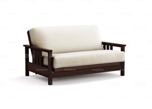 Futon Frame - Loveseat Size - Durango Black Walnut Wall Hugger by Strata Furniture
