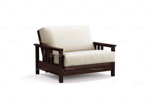 Futon Frame - Twin Chair Size - Durango Black Walnut Wall Hugger by Strata Furniture