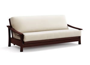 Futon Frame - Full Size - Pagoda Black Walnut Wall Hugger by Strata Furniture