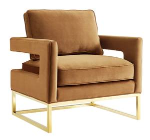 Avery Cognac Velvet Chair by TOV Furniture