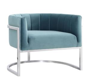Magnolia Sea Blue Chair w/Silver Base by TOV Furniture