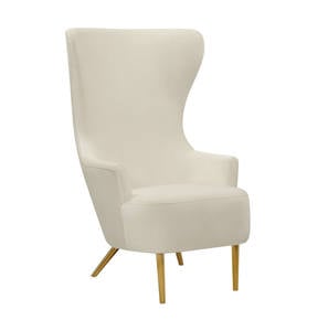 Julia Cream Wingback Chair by TOV Furniture