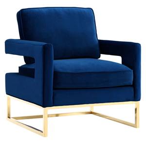 Avery Navy Blue Velvet Chair by TOV Furniture