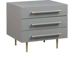 Trident Gray Nightstand by TOV Furniture