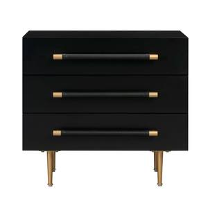 Trident Black Nightstand by TOV Furniture