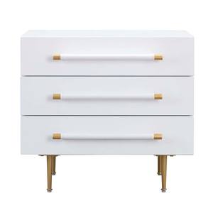 Trident White Nightstand by TOV Furniture