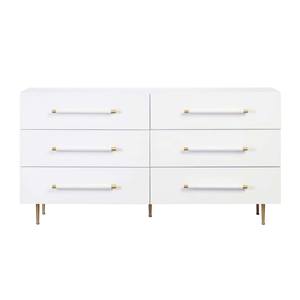 Trident White 6 Drawer Dresser by TOV Furniture