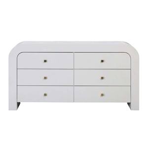 Hump 6 Drawer White Dresser by TOV Furniture