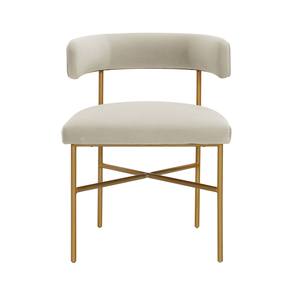 Kim Performance Cream Velvet Dining Chair by TOV Furniture