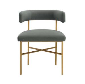 Kim Performance Gray Velvet Dining Chair by TOV Furniture