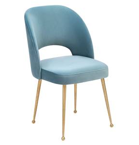 Swell Sea Blue Velvet Chair by TOV Furniture