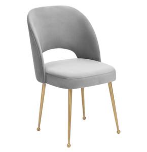 Swell Light Gray Velvet Chair by TOV Furniture
