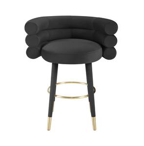 Betty Black Velvet Counter Stool by TOV Furniture