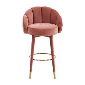 Myla Salmon Swivel Bar Stool by TOV Furniture