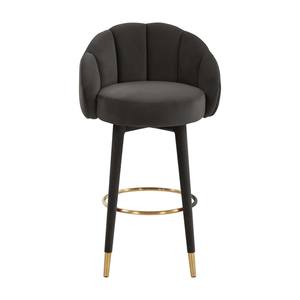 Myla Black Swivel Bar Stool by TOV Furniture