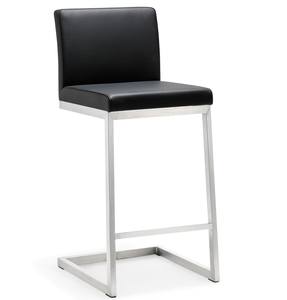 Parma Black Stainless Steel Counter Stool - Set of 2 by TOV Furniture