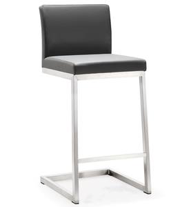 Parma Gray Stainless Steel Counter Stool - Set of 2 by TOV Furniture
