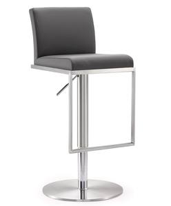 Amalfi Gray Stainless Steel Adjustable Barstool by TOV Furniture