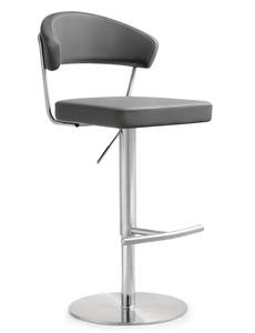 Cosmo Gray Stainless Steel Barstool by TOV Furniture