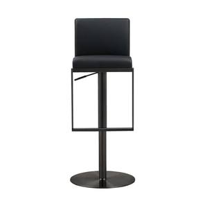 Amalfi Black on Black Steel Barstool by TOV Furniture