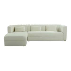Callie LAF Chaise Cream Velvet Sectional by TOV Furniture
