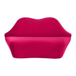 Lips Hot Pink Velvet Settee by TOV Furniture