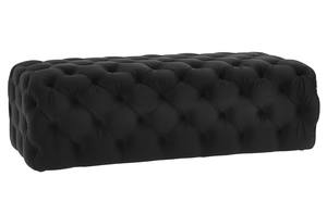 Kaylee Black Velvet Ottoman by TOV Furniture