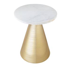 Tempo White Marble Cocktail Table by TOV Furniture
