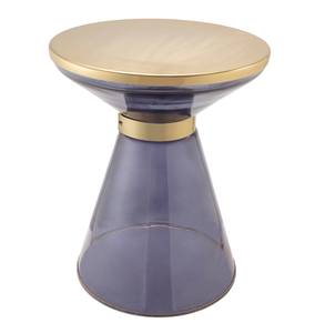 Coral Blue & Gold Side Table by TOV Furniture