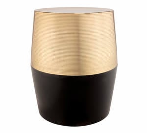 Jadran Black & Gold Stool by TOV Furniture