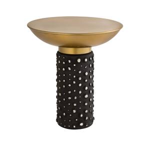 Blaze Glass & Brass Side Table by TOV Furniture