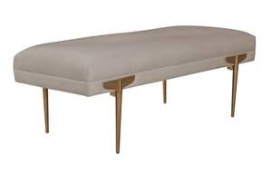 Brno White Waived Velvet Bench by TOV Furniture