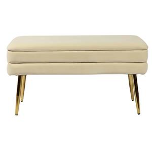 Ziva Cream Velvet Storage Bench by TOV Furniture
