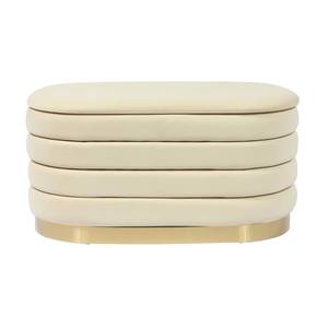 Lillian Cream Velvet Storage Bench by TOV Furniture