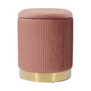 Zoe Blush Velvet Storage Ottoman by TOV Furniture