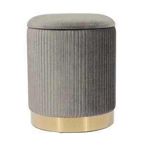 Zoe Gray Velvet Storage Ottoman by TOV Furniture