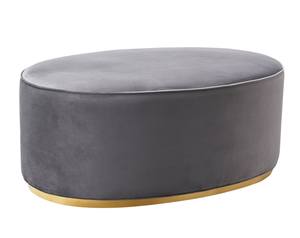Scarlett Gray Ottoman by TOV Furniture