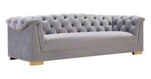 Farah Gray Velvet Sofa by TOV Furniture