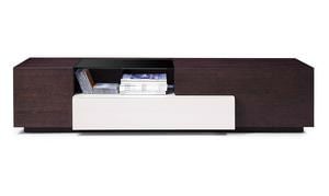 Modern TV015 Brown Oak and Gray Lacquer by J&M Furniture