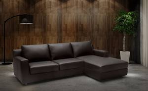 Taylor Premium Italian Leather Sectional Sofa Sleeper by J&M Furniture