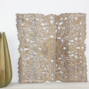 Lotus Teak Square White Panel 24 Inch by Strata