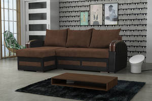 Tommy Brown Sectional Sofa Sleeper by Skyler Designs