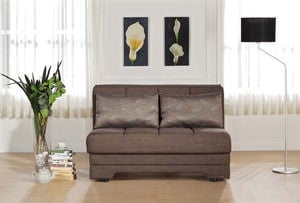 Twist Beyza Astoral Light Brown Loveseat Sleeper by Bellona