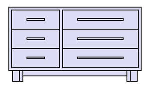Cable Crossing Wood 6-Drawer Dresser by Vermont Furniture Designs