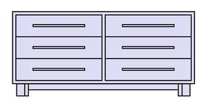 Cable Crossing Wood 6-Drawer Symm Dresser by Vermont Furniture Designs
